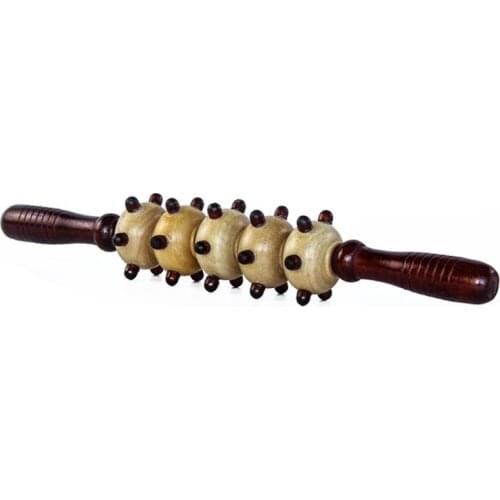 1PCS Wood Massage Stick Roller Massager tool Reflexology Hand Body Massage Roller Waist Back Massage Neck Leg Wooden Massager