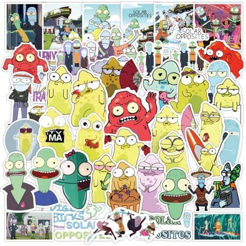 10/30/50PCS Cartoon Solar Opposites Season Stickers DIY Skateboard Phone Laptop Luggage Classic Graffiti Cool Sticker Kid Toy