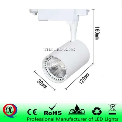 12W/20W/30W COB LED track light led rail lamp leds spotlights iluminacao lighting fixture for shop store spot