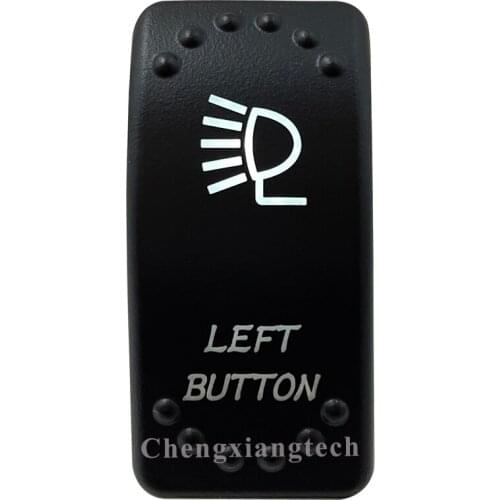 12v/24v Waterproof IP66 Car Boat White Led 3 Pin SPST On Off LEFT BUTTON Rocker Switch Replace for Carling ARB STYLE