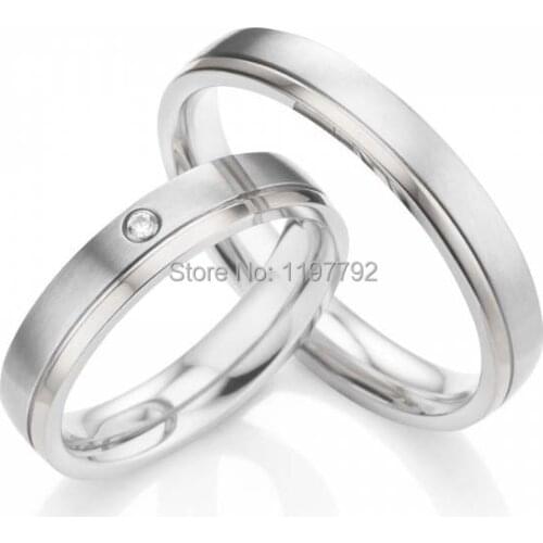 2014 Fashion silver color Jewelry 4mm engagement rings wedding bands promise rings sets