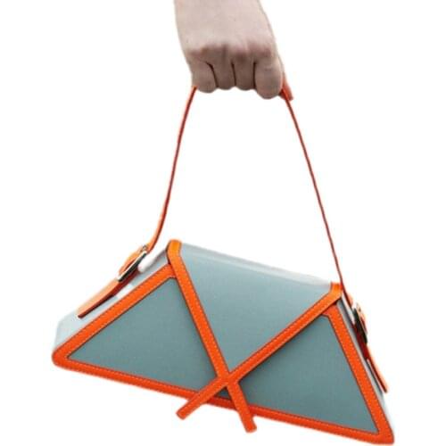 2021 Hit Color Handbag Early Spring Niche New Personality Trapezoidal Ladies Bags Handbag Mobile Phone Bag Crocodile Pattern