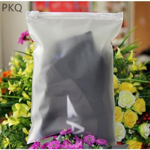 50pcs Waterproof Storage Bag Suit For Clothes Underwear Shoes Frosted Packaging Bag Travel Luggage Organizer matte clothing bags