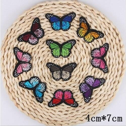 6pcs/lot Iron On Butterfly Embroidered Clothes Patch For Girls