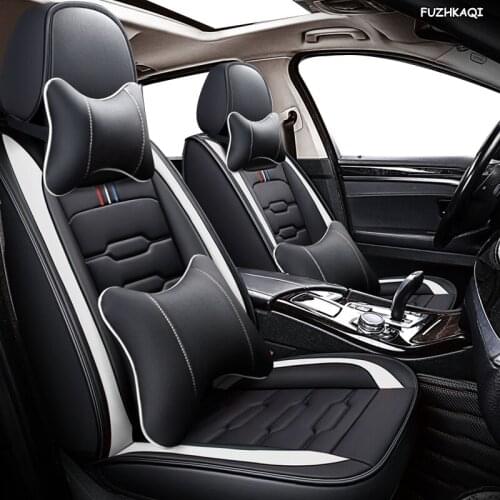 FUZHKAQI Leather car seat covers For mitsubishi pajero 4 2 sport outlander xl asx montero accessories lancer 9 10 carisma seat