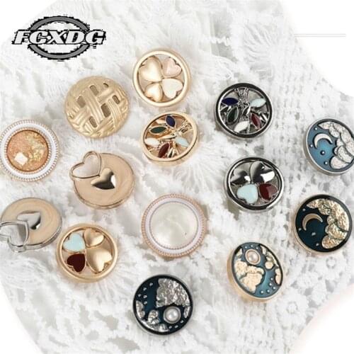 20mm Decorative Buttons for Clothing DIY Sewing Supplies Embellishments for Clothing Moon Sun Design Sewing Buttons for Clothes