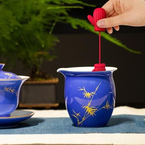Food Grade Silicone Tea Infuser Creative Glove Shape Tea Tea Residue Separation Filter Teaware