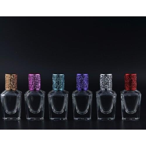 15 ML Perfume Refillable Bottle Empty Glass Cosmetic Eye Cream Vial Essential Oil Refillable Bottle with Alloy Cover Roller Ball