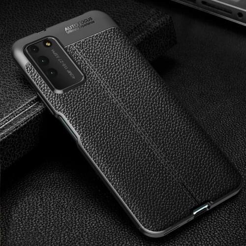 Honor X10 Luxury Brand Original Shockproof Armor Cover for Huawei Honor X10 Case Soft Leather Carbon TPU Case for Honor X10 Case