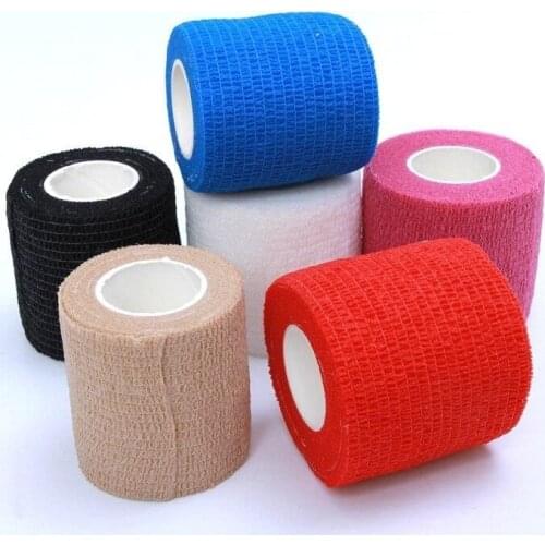 1 Roll Waterproof Self Adhesive Elastic Bandage Sports Protection Emergency Tape First Aid Sticker 2.5cmx4.5m 5cmx4.5m Available