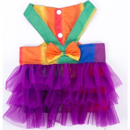 Summer Dress for Small Pet Dogs Clothing Bowknot Dress Puppy Costume Dog Lace Tulle Party Birthday Wedding Clothes