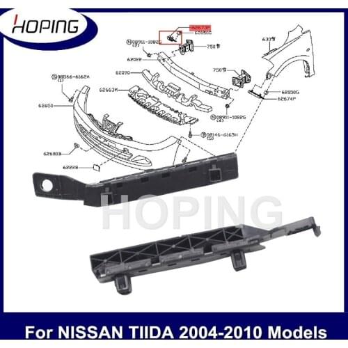 Hoping Front Bumper Bracket Side Support For NISSAN TIIDA 2004 2005 2006 2007 2008 2009 2010