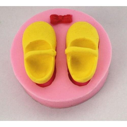 New Silicone Fondant Cake Decorating Mold Shoe Shape Mold Size: 2.28 X0.59inch FM088