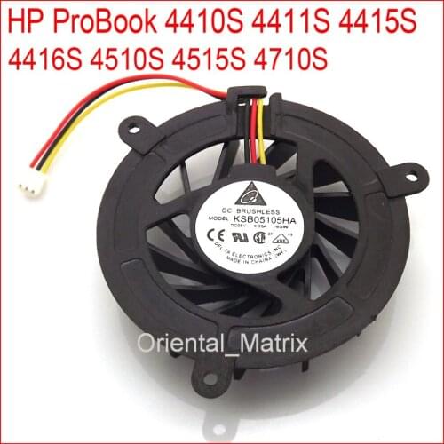 New KSB05105HA DC5V 0.35A Fan For HP ProBook 4410S 4411S 4415S 4416S 4510S 4515S 4710S Laptop CPU Cooling Fan