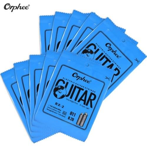 Orphee RX-1 Single String Replacement for Electric Guitar 1st E-String (.009) 10-Pack Nickel Alloy Super Light Tension