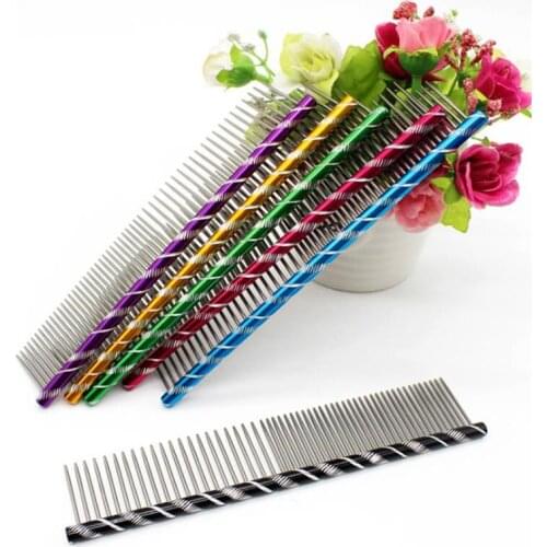 Pet Comb Professional Steel Grooming Comb Cleaning Hair Trimmer Brush Pet Dog Cat Accessories F20173971
