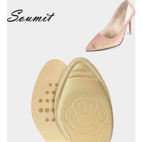 Forefoot Insole Shoes Pads for Women High Heel Soft Insoles Anti-Slip Foot Half Inserts Pad Pain Relief Feet Care Plug Cushions