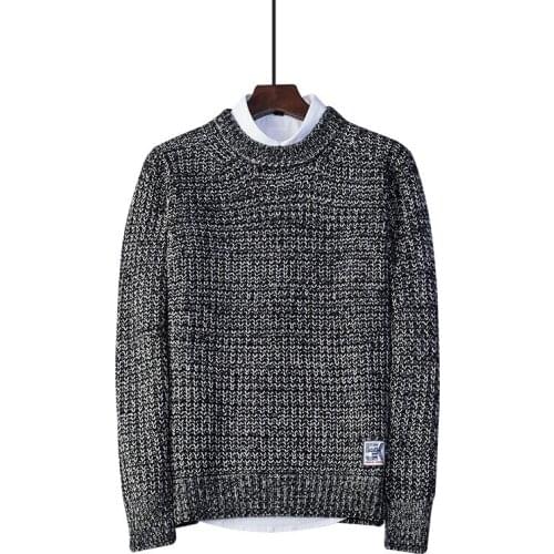 Autumn Sweater Men Solid Color Slim O neck Pullover Long Sleeve Casual Fashion Male Brand Cashmere Knitwear Inside Design Winter