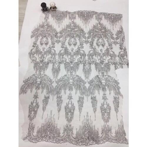 Top selling Embroidered tulle fabric SYJ-7416 for fashin dress Embroidered tulle french net fabric