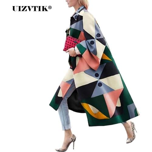 UIZVTIK Women's Long Trench Coats