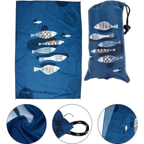 Outdoor Folding Waterproof Picnic Blanket Lightweight Printing Blanket Beach Blanket Camping Mat Floor Mat Mattress