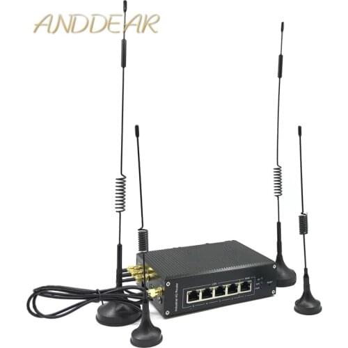 High speed 27dBm 300M industrial DIN rail 4g ltewireless router support openwrt ODM/OEM serial RS/485 industrial control WIFI