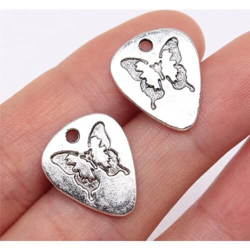 WYSIWYG 10pcs 18x15mm Antique Silver Color Butterfly Charms Pendant For Jewelry Making