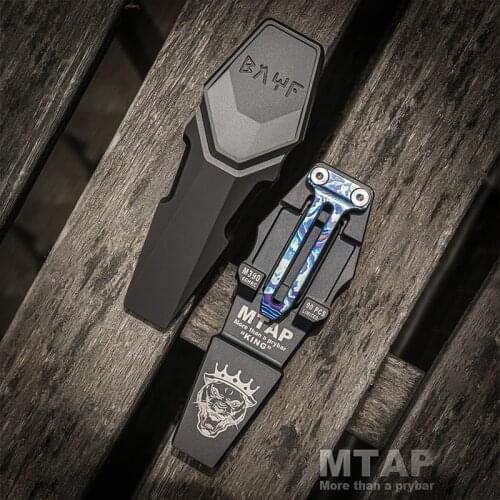 Bright MTAP Tactical Crowbar Papa Coin Titanium Alloy Portable Bottle Opener M390 Outdoor Self-defense Tool