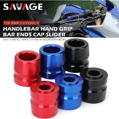 Handlebar Hand Grip Bar Ends Cap Slider For BMW S1000RR HP4 S1000R 2010-2018/ F800R 15-17 Motorcycle Accessories CNC Aluminum
