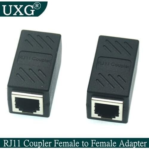 1/5pcs RJ11 6P6C 6P4C 6P2C Female To Female PCB Connection Telephone Extension Cable Coupter C LAN connector