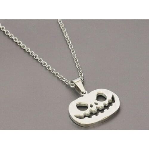1 Gothic pumpkin necklace pendant ghost necklace specter necklace geek punk jewelry brand stainless steel necklace