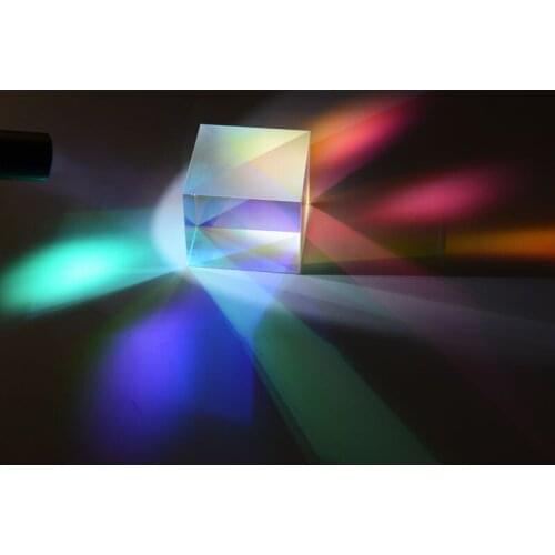 1PC 3.2x3.2x3.4cm Defective Cross Dichroic X-Cube Prism RGB Combiner or Splitter Prism