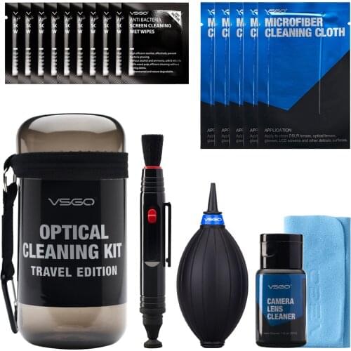 Portable Lens Cleaning Suit Camera Pen + Air Blower + Lens Cleaning Wipes 20 Pcs Camera Cleaning Kit for Optical Lens & Glasses
