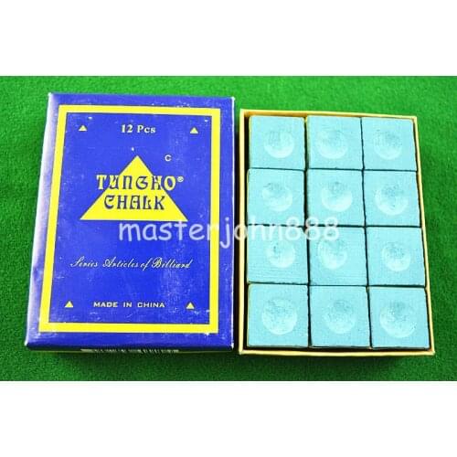 2pcs TUNGHO Pool Billiards Snooker Cubes Chalk Light Blue Free Shipping Wholesales
