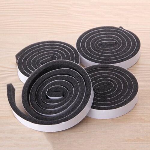 4pcs/set Of Self-adhesive Foam Waterproof Tape Door And Window Soundproof Sealing Strip Home Decoration Bedroom Accessories