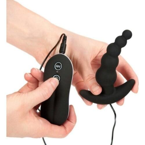 10 Frequency Vibrating Prostate Massager Anal Plug Beads Butt Plug Vibrators Erotic Toys For Adult sex machine male masturbator