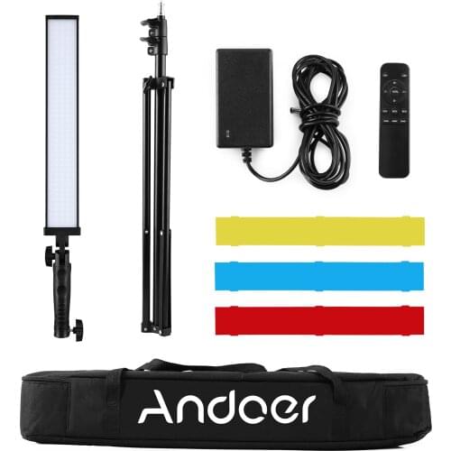 Andoer BH-20H Handheld Photography LED Light Kit Light Stand Color Filters for Video Portraits Photography LED Lighting Kit