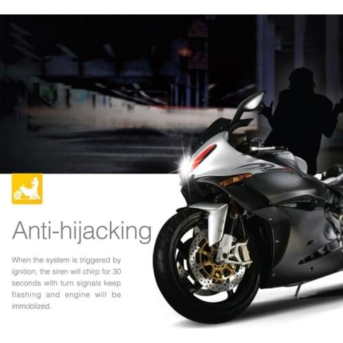 Vehemo 12V Motor Anti-Theft Alarm Auto Anti-Theft Alarm One-Button Start Remote Control for Transmitters Anti-Theft Alarm