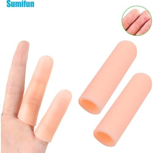 6Pcs/3pairs Silicone Tube Finger Corn Protector Finger Peeling Protective Hands Cover Anti Infection Hands Fingers Skin Care Pad