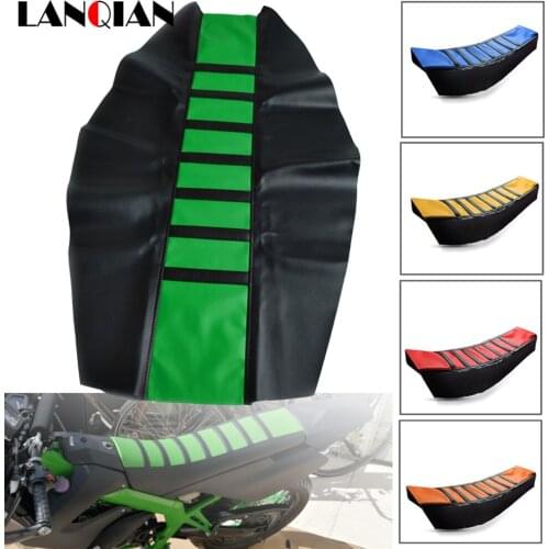 Motorcycle Seat Cover dirtbike Rubber Striped Soft seat cover For Kawasaki KX KLX KFX KDX 65 80 85 125 250 250F 450F 450R 150S