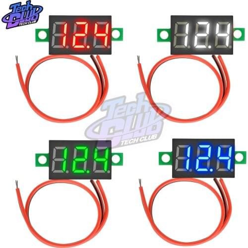 DC mini 0.36 " Digital LED Display 0-30 V Voltmeter 3 Wires Voltage Meter Red/Green/Blue/yellow for car battery test