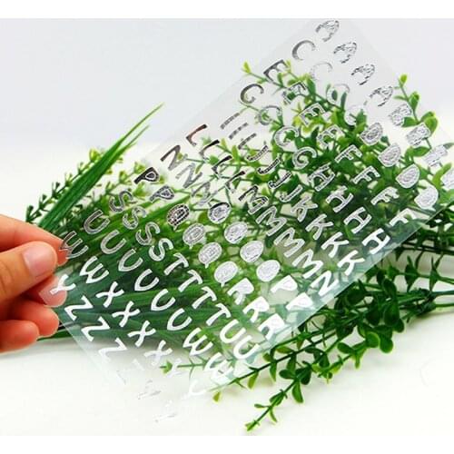 M17D Stickers Digital Letter Number Tags DIY Decals For Album Notebook Decoration Paper Craft Scrapbooking