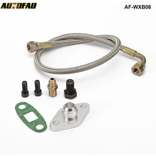 Oil Feed Line Kit Flange for Toyota Supra 1JZGTE 2JZGTE 1JZ/2JZ Single Turbo AF-WXB08