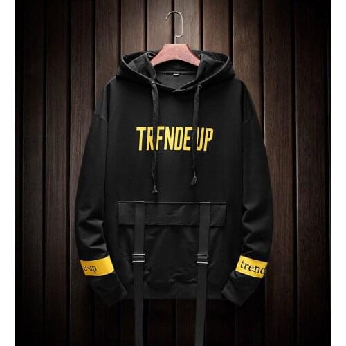 Mens loose oversize hooded casual tooling work jacket coat Japanese hip hop big pocket hoodies sweatshirts pullovers streetwear