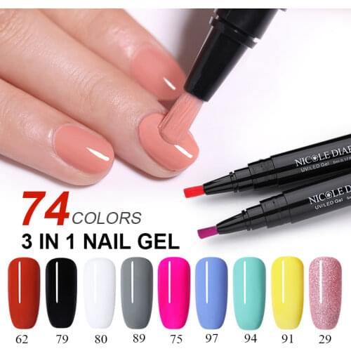 NICOLE DIARY Glitter Gel Polish For Nails