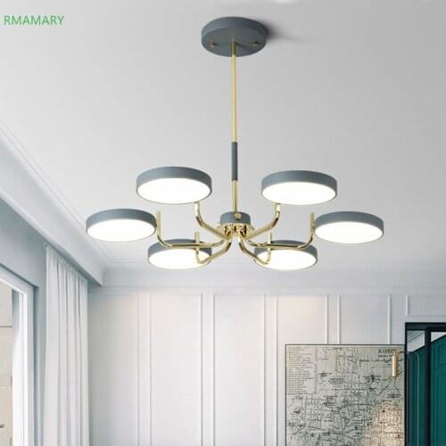 2019 new living room pendant lamp simple modern atmosphere pendant lighting creative Nordic style restaurant bedroom LED lights