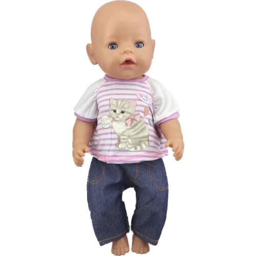 New Original Jumpsuits Fit For 43cm Baby Doll 17inch Born Doll Clothes
