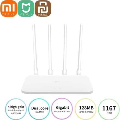 Original Xiaomi Mi Router 4A Gigabit Version 2.4G 5GHz 1167Mbps WiFi Repeater 4 Antenna Wireless Network Extender Xiaomi Router
