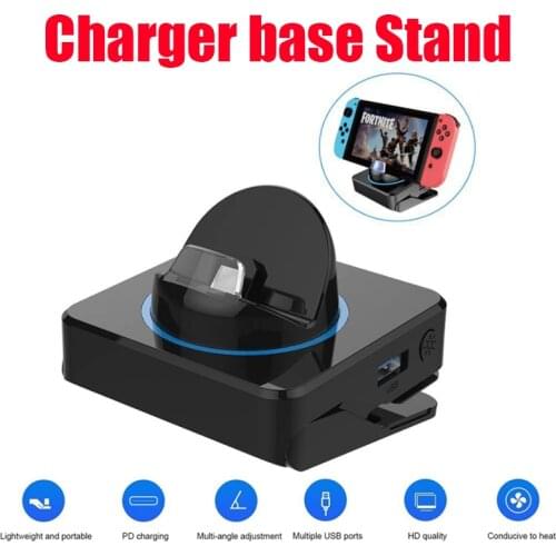 Portable Charging Dock Station For Nintendo Switch NS HDMI Compatible To TV Video Converter Adapter Type-C Charger Base Stand