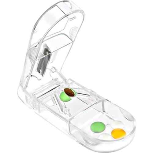 Portable Pill Case Cutter Box Convenient Tablet Cutter Splitter Medicine Pill Holder Pill Cutter box pillendoosje